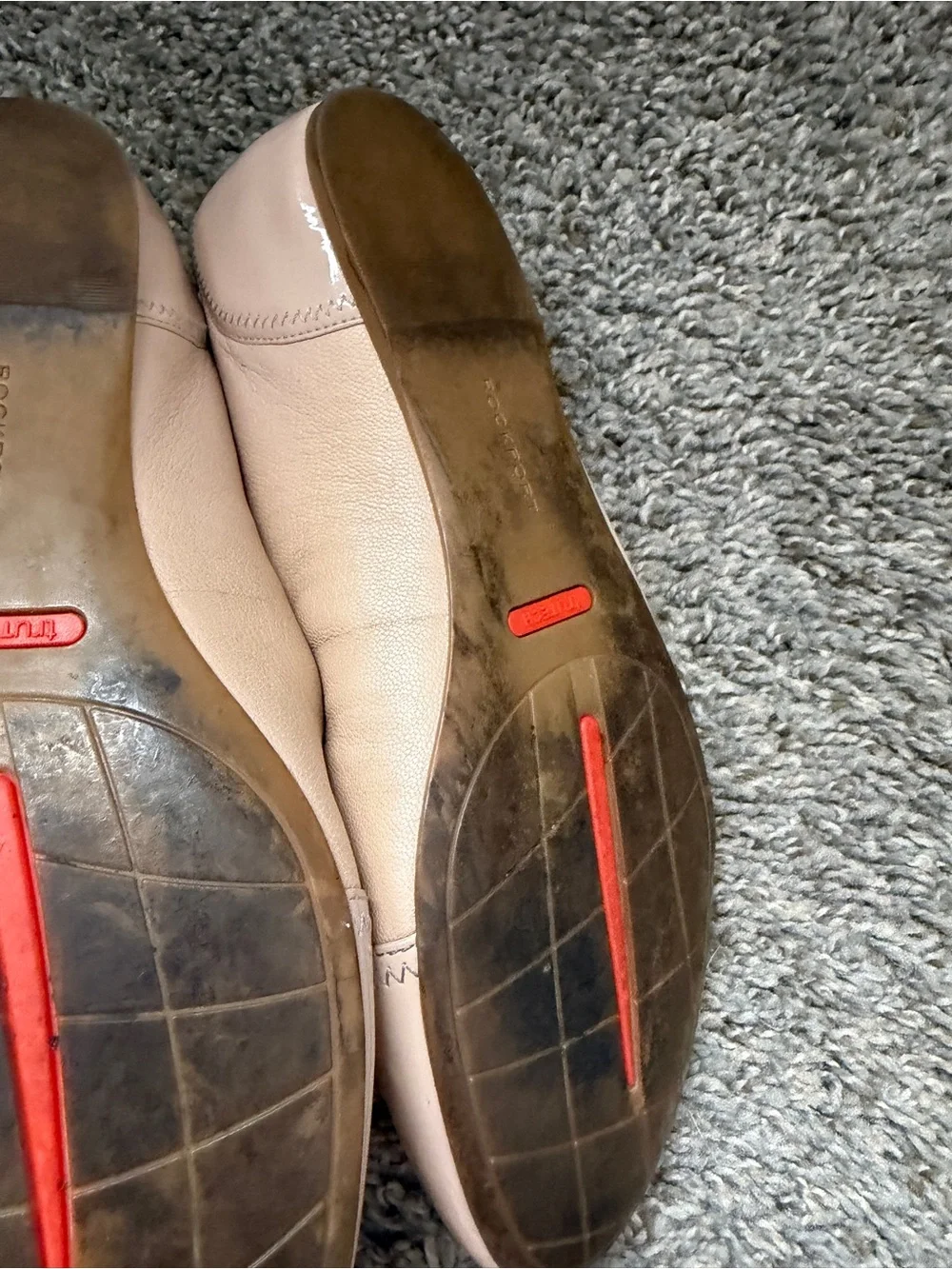 Rockport Ballet Flats Total Motion Stretch Beige Comfort Women’s 9